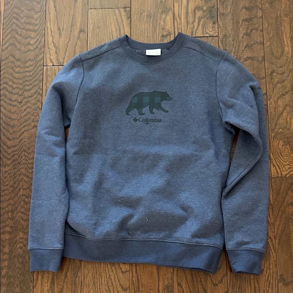 Columbia Men's Heathered Blue Crewneck Sweater